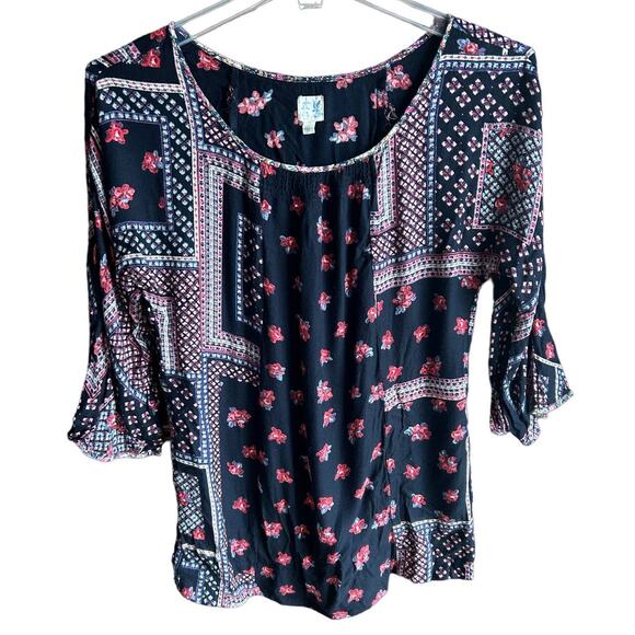 Anthropologie Edme & Esyllte Floral Tunic Top - Size Small - Picture 2 of 8